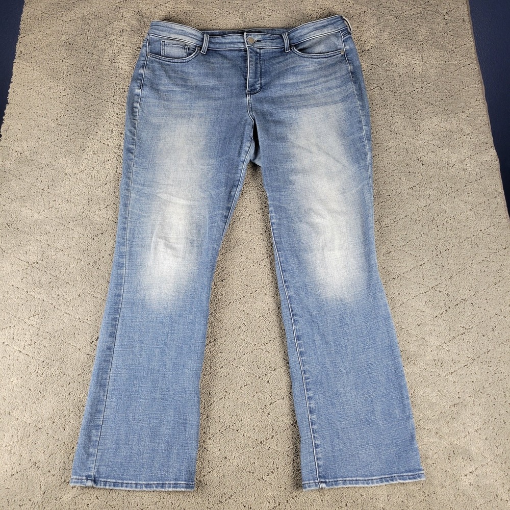 NYDJ Jeans Womens 16 Blue Marilyn Straight High Rise Lift Tuck Shaping Stretch